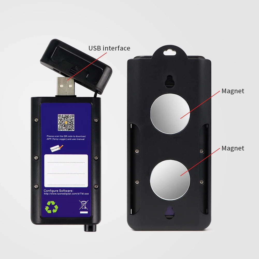 TempU06 Ultra Low Temp Data Logger USB Bluetooth 32000 Points -80℃ to -200℃ Recorder