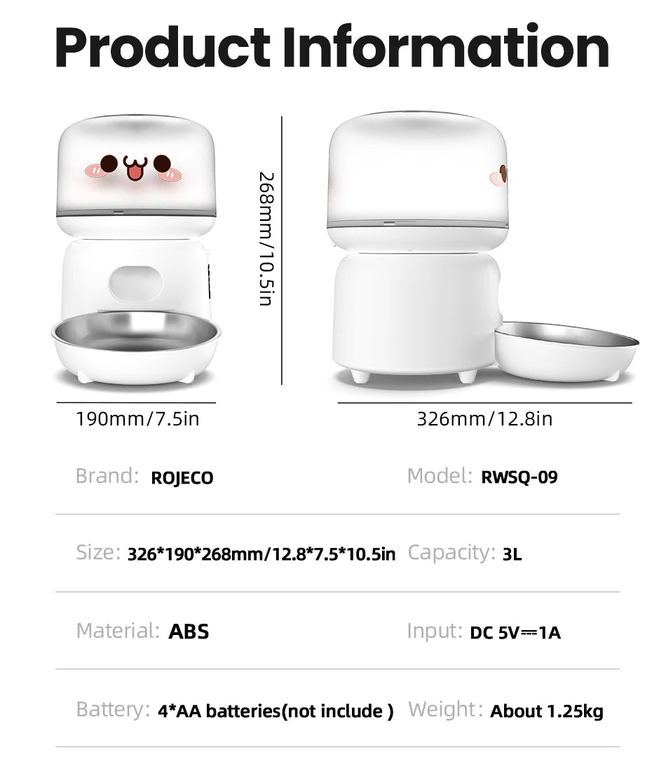 CowLost | cat-food-rojeco-3l-wifi-smart-automatic-cat-feeder-with-app-control |25