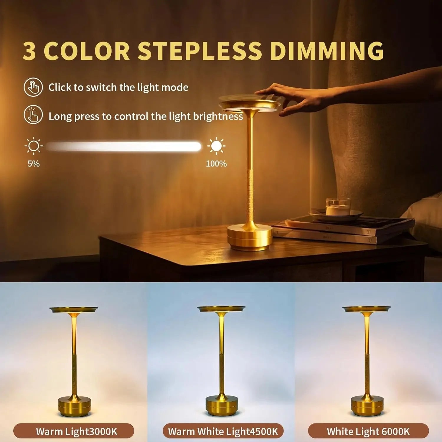 CowLost | product_id-wireless-rechargeable-led-touch-dimmable-portable-desk-lamp-for-restaurant-and-bar-table |3