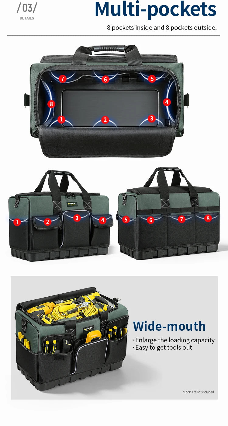 CowLost | product_id-winhunt-18-20-wide-mouth-tool-bag-with-hard-molded-base-and-adjustable-shoulder-strap |10