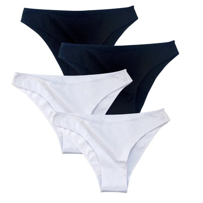 CowLost | product_id-4-pack-women-s-cotton-low-rise-seamless-breathable-briefs-solid-colors |23