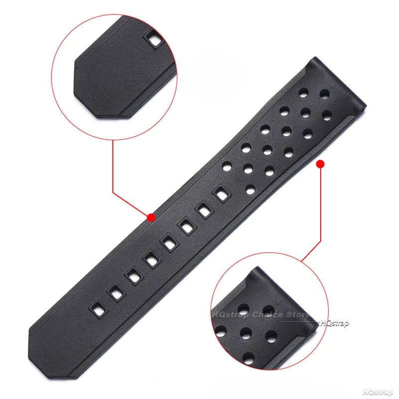 CowLost | black-silicone-wristband-for-tag-heuer-for-racing-f1-waz2113-waterproof-bracelet-22mm-diving-watchband-breathable-replacement |7