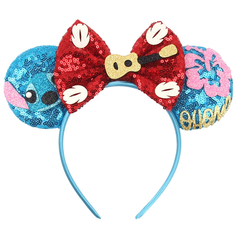 CowLost | cartoon-lilo-stitch-head-band-girls-sequins-bow-hairband |42