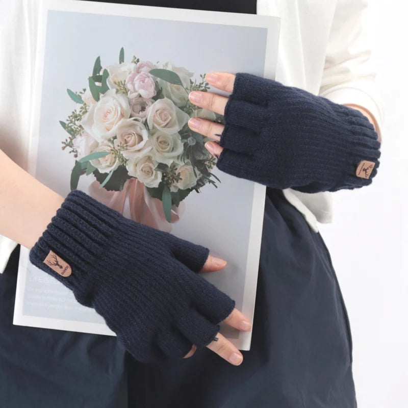 CowLost | activewear-pants-unisex-elastic-knitted-fingerless-winter-gloves |4