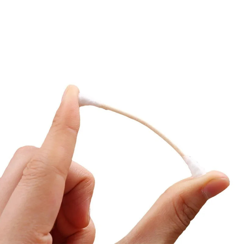 CowLost | 500pcs-double-head-wood-cotton-swab-nose-ears-cleaning |9