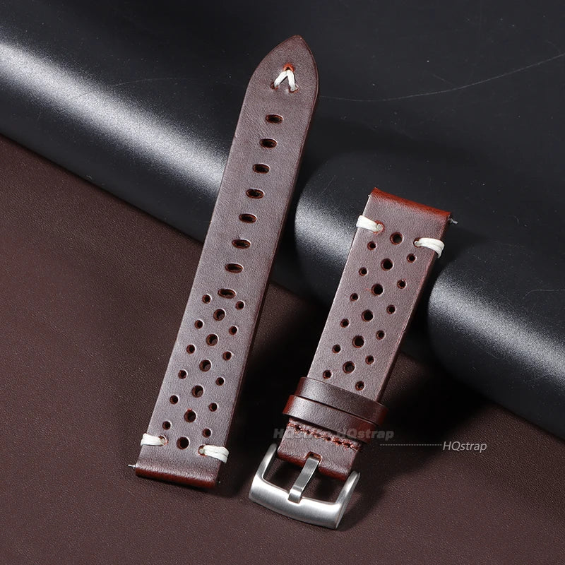 CowLost | product_id-breathable-genuine-cowhide-leather-quick-release-watch-strap-20mm-22mm-black-red-yellow-brown-unisex |2