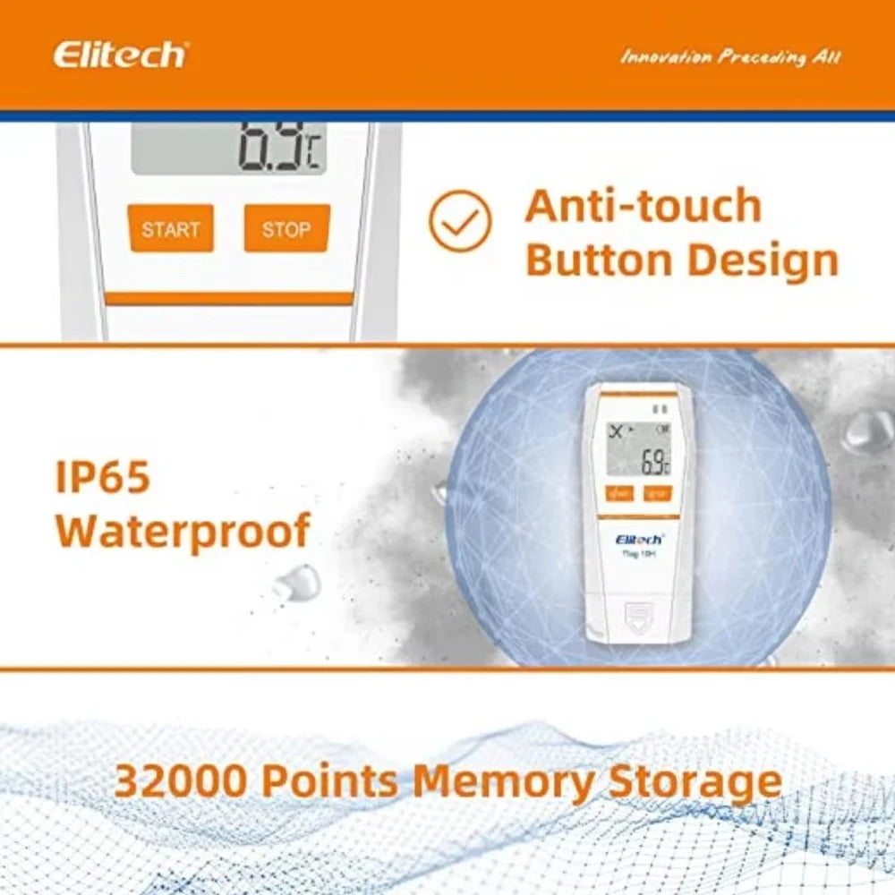 Tlog Series USB Temperature Humidity Data Logger LCD Ultra-low Temp Recorder for Cold-chain Lab