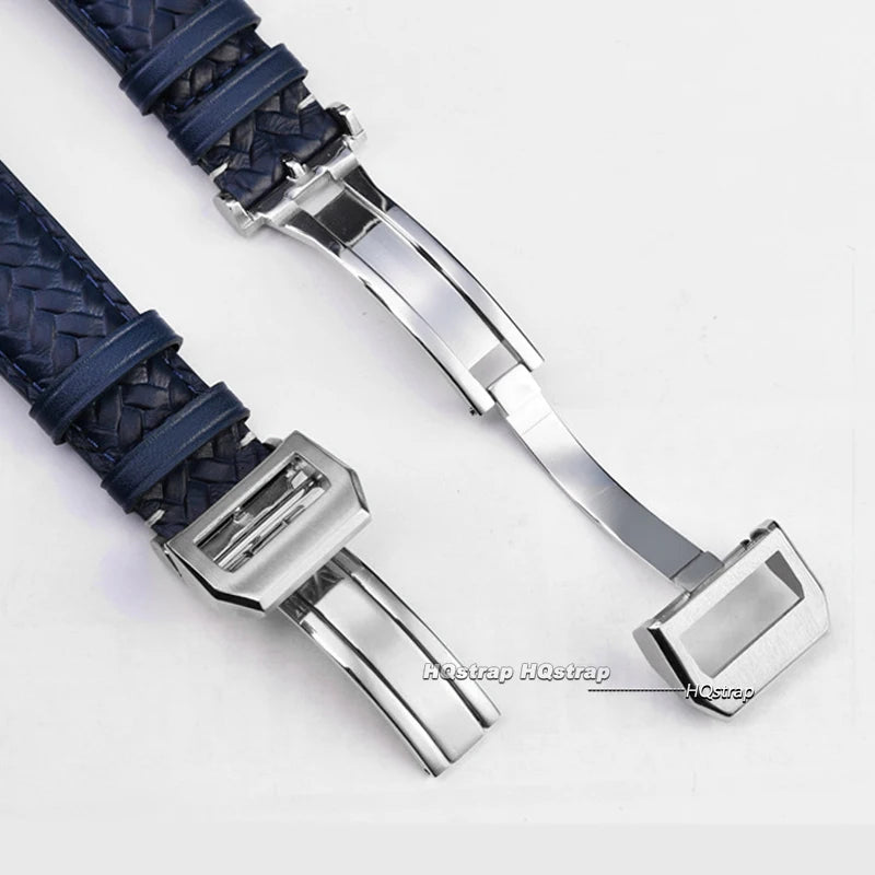 CowLost | 20mm-22mm-curved-end-woven-leather-wristband-for-iwc-pilot-genuine-cowhide-watchband-for-omega-high-quality-flat-end-bracelet |13