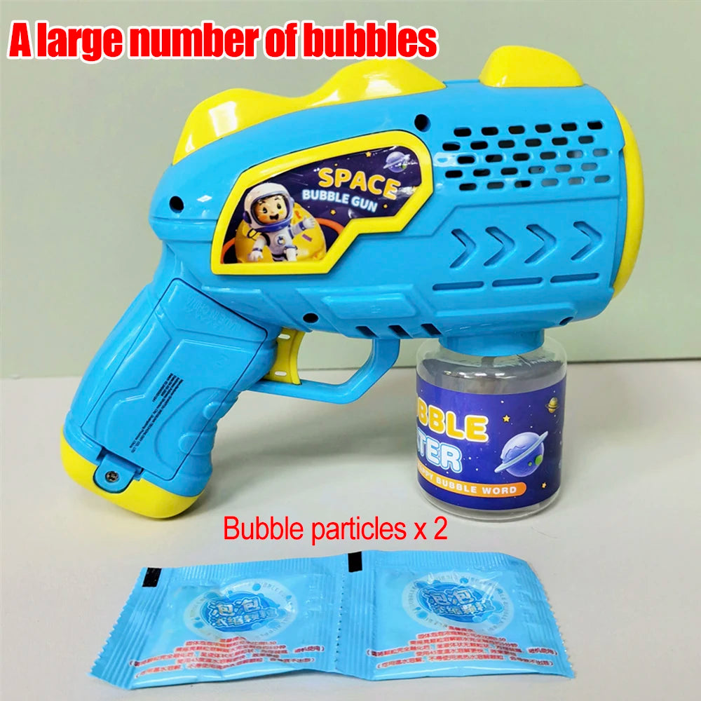 Space Astronauts Automatic Bubble Gun with Bubble Liquid Toy for Kids Gift