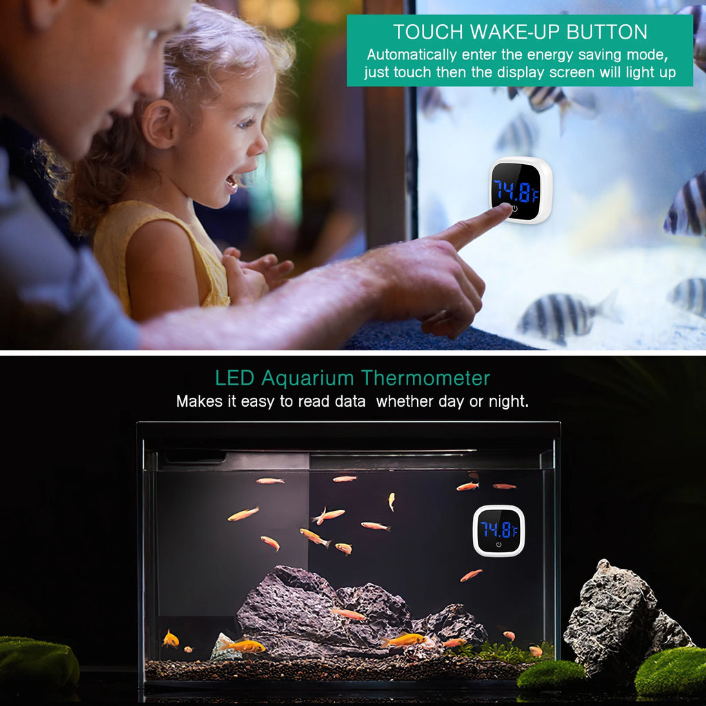 ORIA LCD Digital Aquarium Thermometer for Fish Tank and Reptile Box