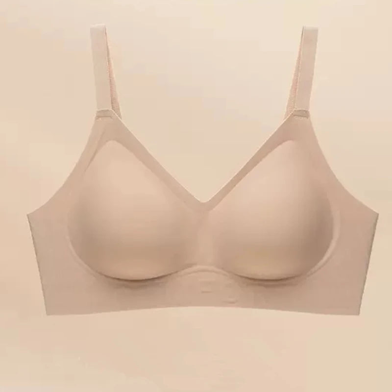 CowLost | comfortable-bra-without-underwire-soft-support-lifting-seamless-breast-reduction-small-chest-push-up-nude-bra |9