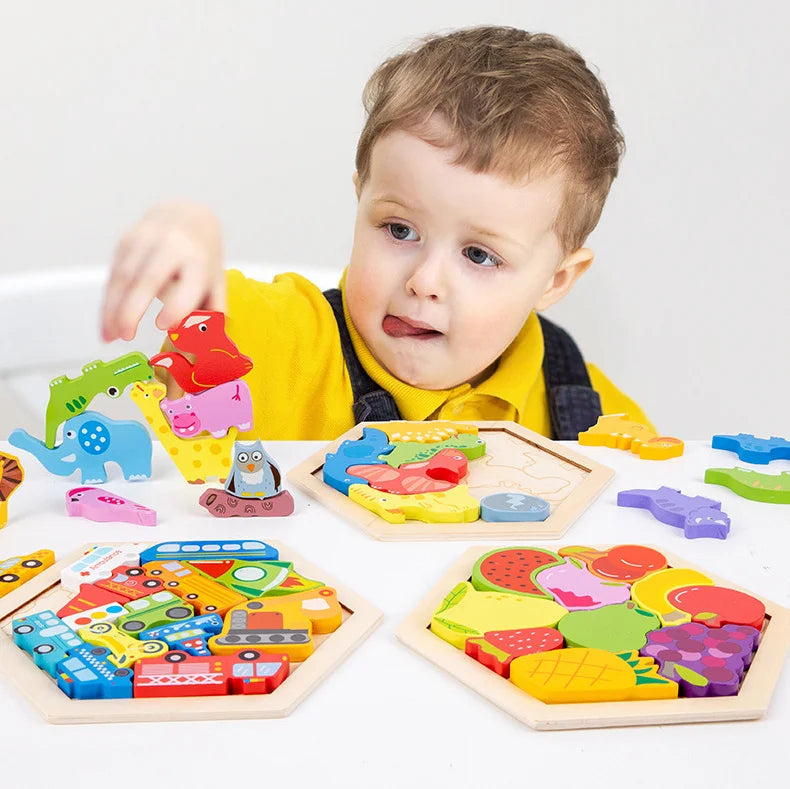 CowLost | fencing-barriers-wooden-baby-jigsaw-puzzle-toy-creative-3d-puzzle |7