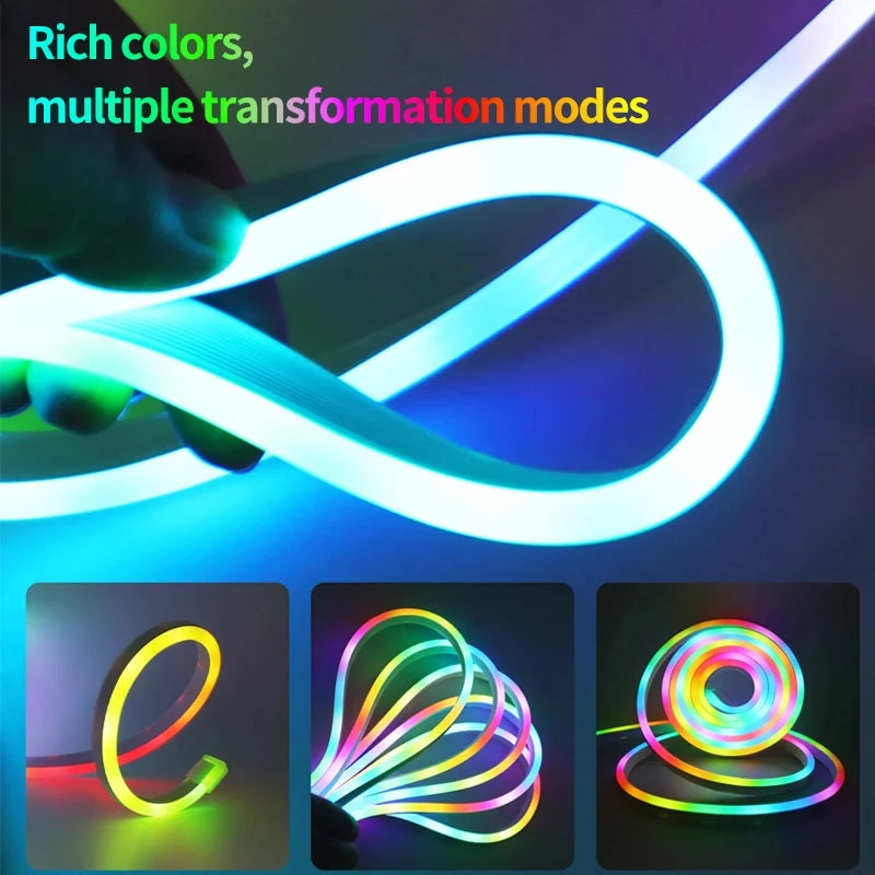 CowLost | light-ropes-strings-product_id-usb-5v-rgbic-led-neon-strip-light-with-remote-for-tv-backlight-home-decor |10