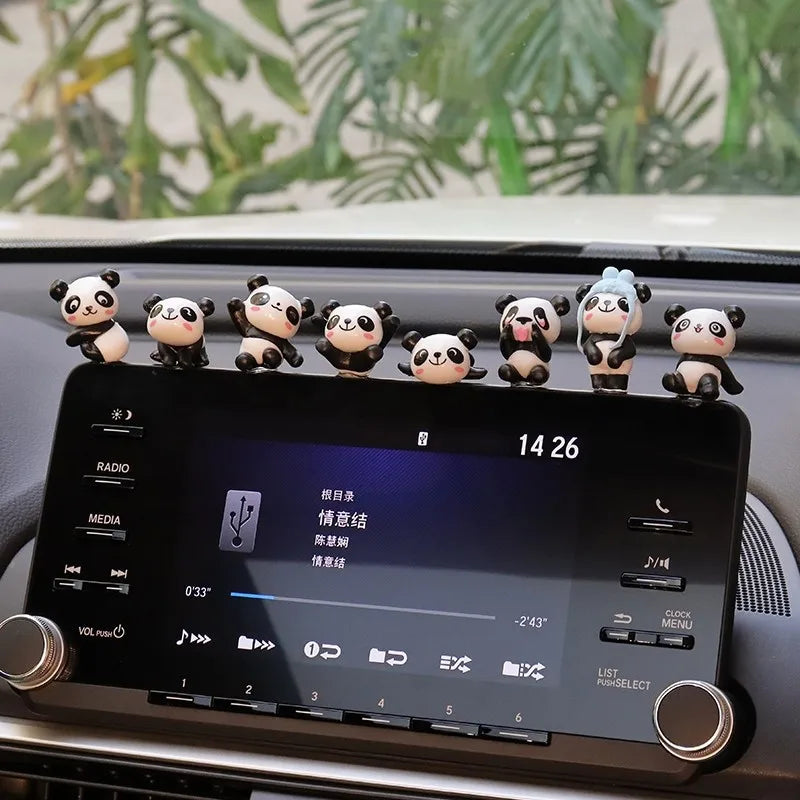 CowLost | product_id-8pcs-mini-giant-panda-car-dashboard-ornaments-navigator-screen-decorations-gift-set |1