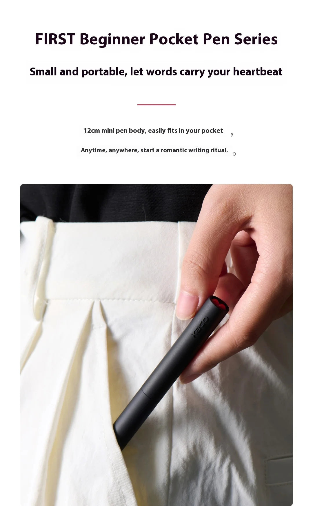 CowLost | product_id-kaco-first-love-fountain-pen-rotating-cap-ef-fine-nib-pocket-size-black-white-smooth-writing-calligraphy-gift |9