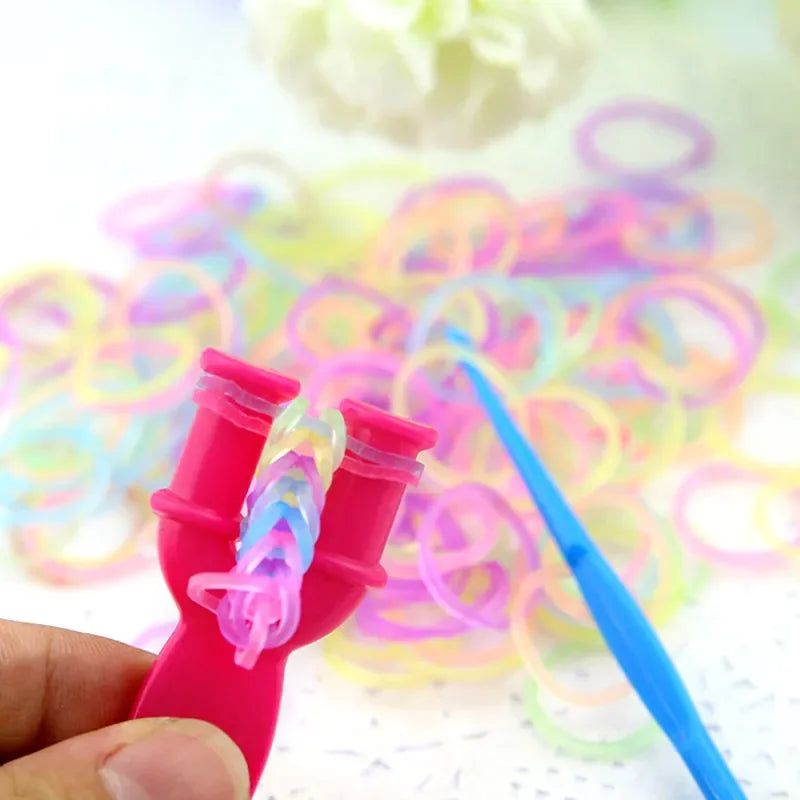 DIY Rubber Band Bracelet Kit for Kids Hair Loom Refill Christmas 2024 Gift