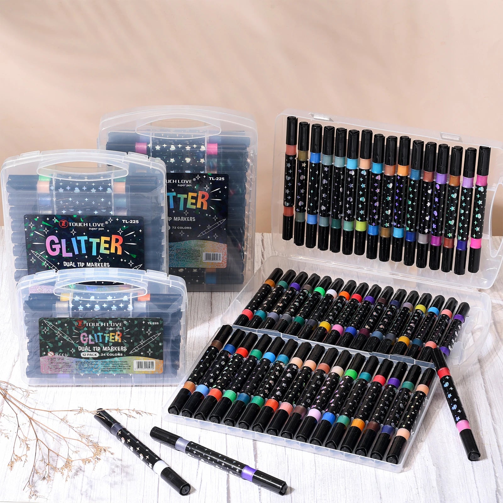 CowLost | product_id-48-dual-brush-tip-glitter-metallic-art-markers-set-48-colors-for-crafts-cards |5