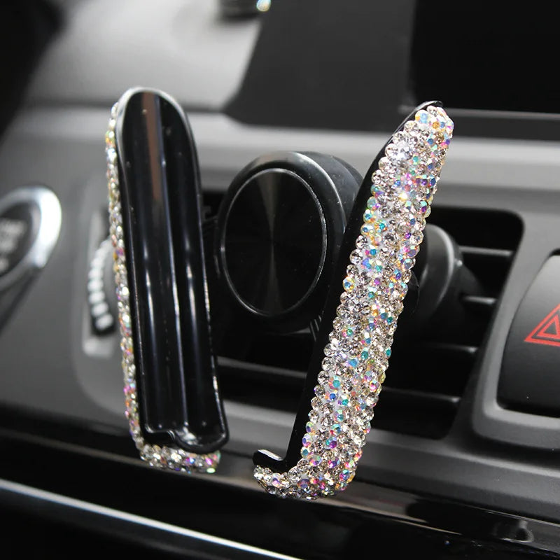 CowLost | product_id-diamond-crystal-car-air-vent-phone-holder-clip-stand-bracket-interior-accessory |36