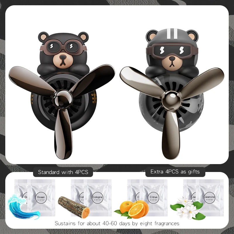 CowLost | product_id-rotating-propeller-plane-pilot-bear-car-air-freshener-vent-clip-diffuser |22