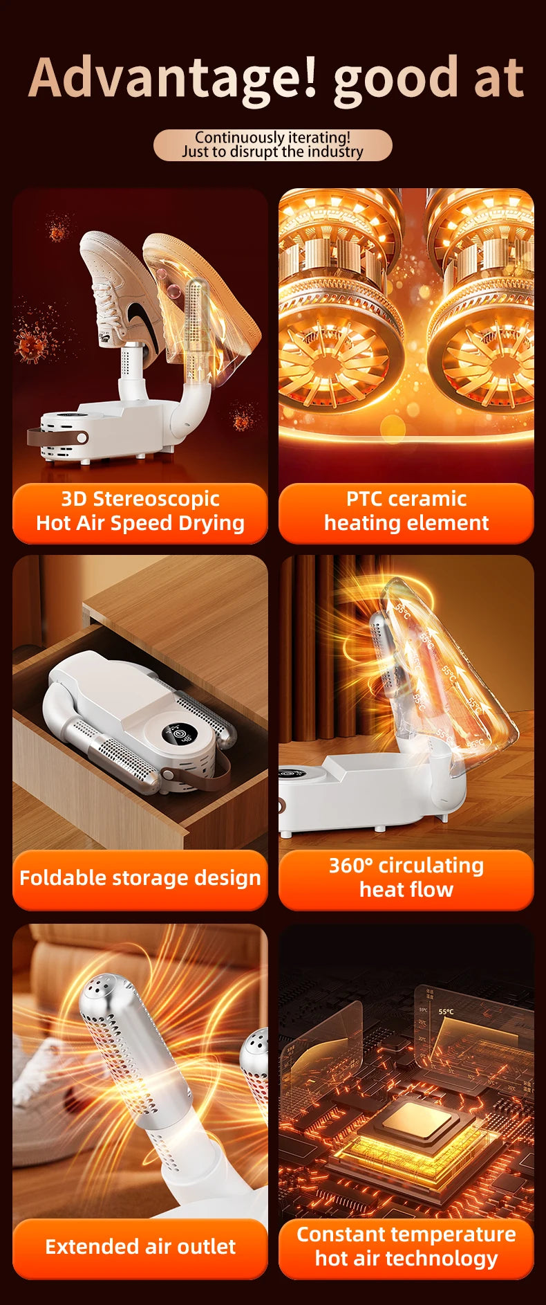 CowLost | product_id-homefish-intelligent-shoe-dryer-with-timer-quick-dry-deodorize-sterilize-150w-household-warmer |10