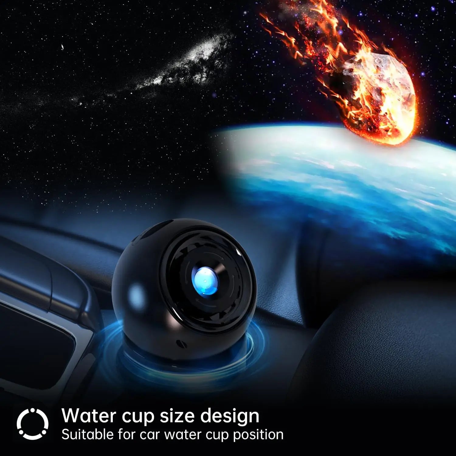 Portable Planetarium Star Projector with 4 HD Film Discs, 360° Rotating Adjustable Focus Galaxy Night Light for Car