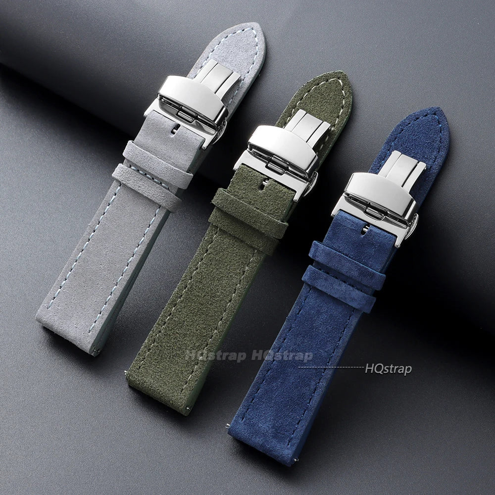 CowLost | product_id-suede-leather-watch-band-18-22mm-with-stainless-steel-butterfly-buckle-black-brown-blue |2