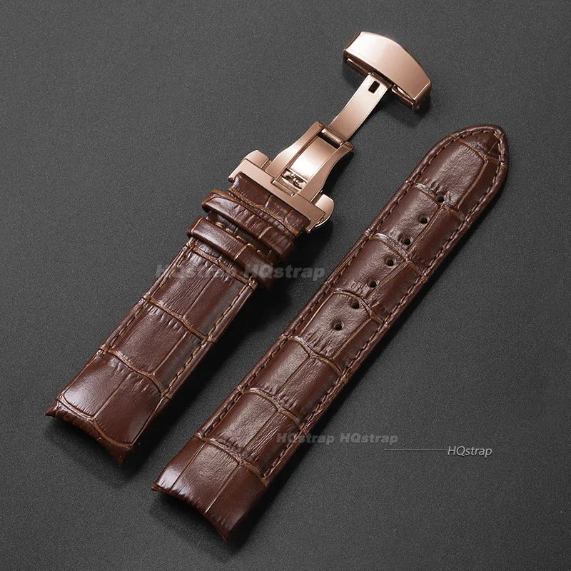 CowLost | product_id-calfskin-leather-watch-band-for-tissot-t035-with-butterfly-buckle-22-24mm |17
