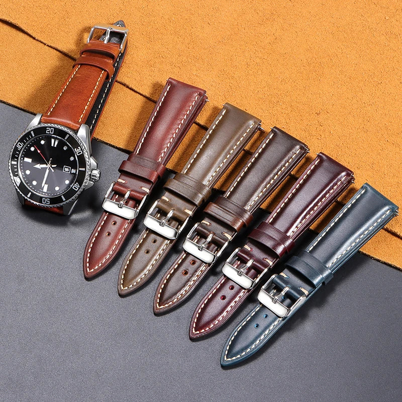 CowLost | product_id-calfskin-leather-quick-release-watch-band-with-silver-stainless-steel-buckle-18-22mm |1