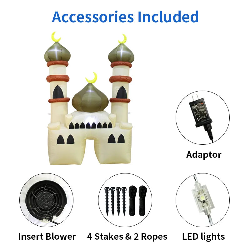 CowLost | 1-8m-6ft-ramadan-inflatables-castle-decoration-muslim-festival-outdoor-yard-garden-inflatable-toys |5