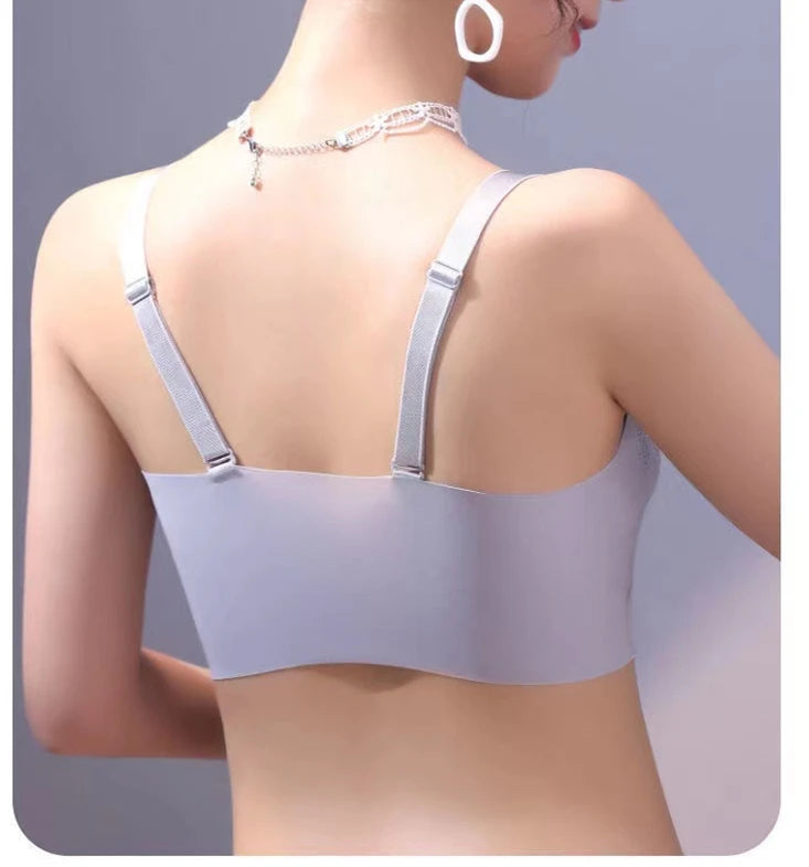 CowLost | product_id-lace-back-wireless-adjustable-seamless-push-up-bra-large-size |7