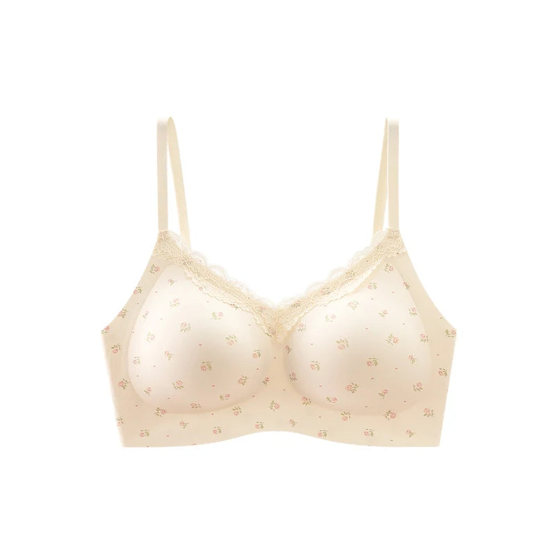 CowLost | product_id-fallsweet-wireless-push-up-floral-lace-bra-for-women |15