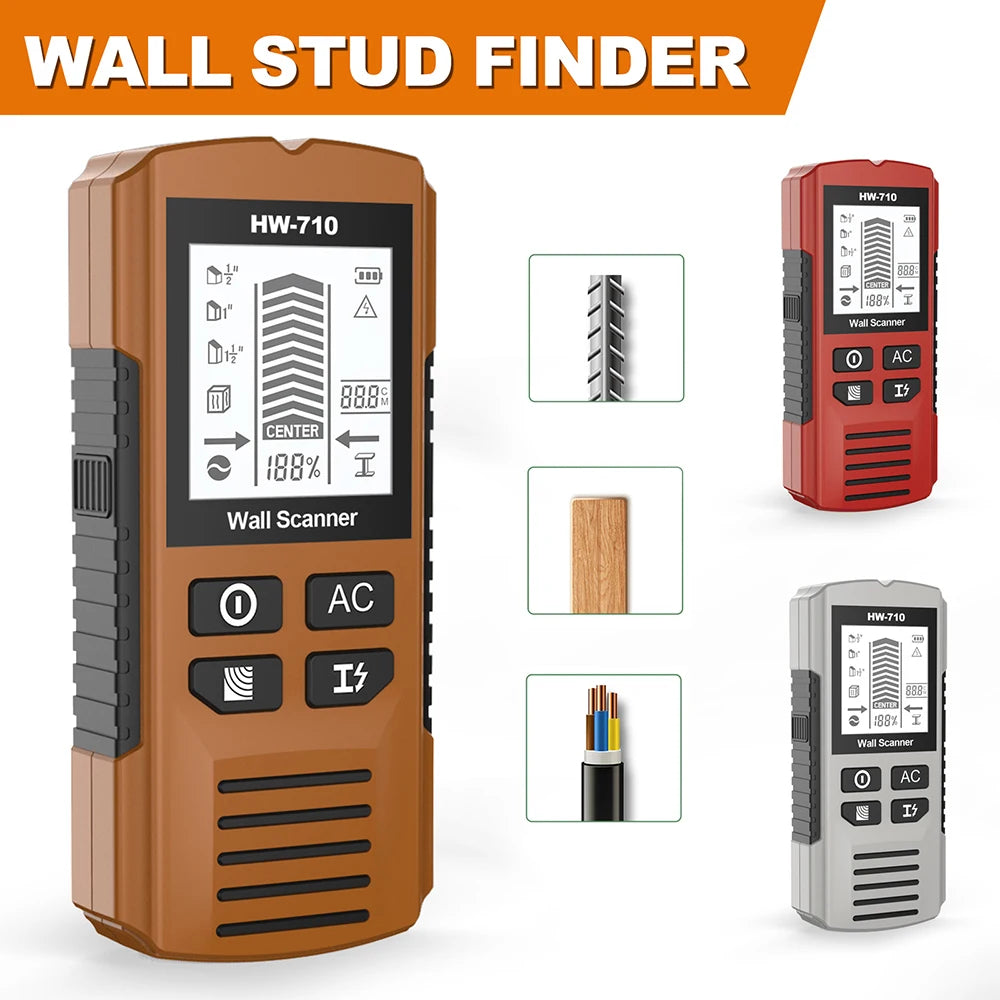 Multifunctional Handheld Wall Stud Finder Metal Detector with LCD for Home Use