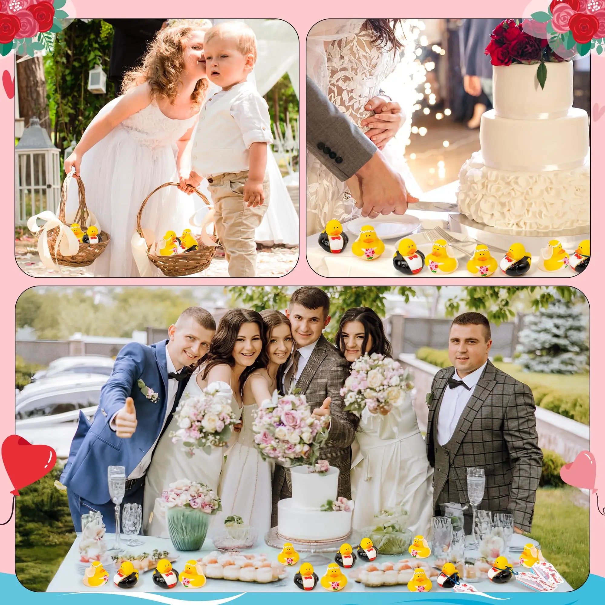 CowLost | product_id-2-8pcs-bride-and-groom-wedding-rubber-ducks-bulk-decorations-gift-bag-presents |5