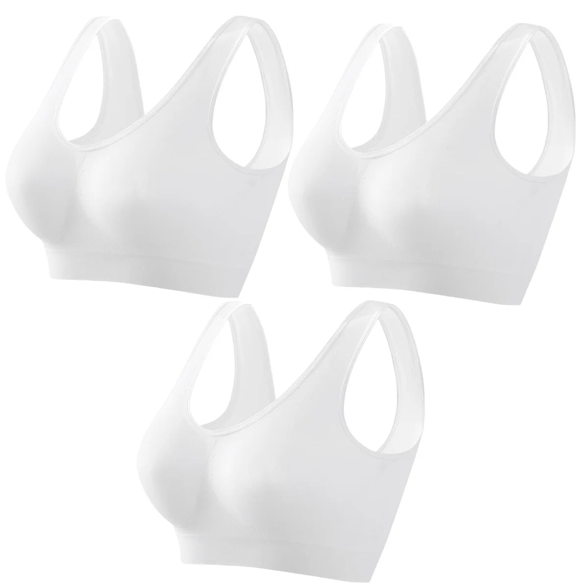 CowLost | product_id-3pcs-seamless-wireless-plus-size-crop-top-bra-set-s-5xl-breathable-sport-brassiere |4