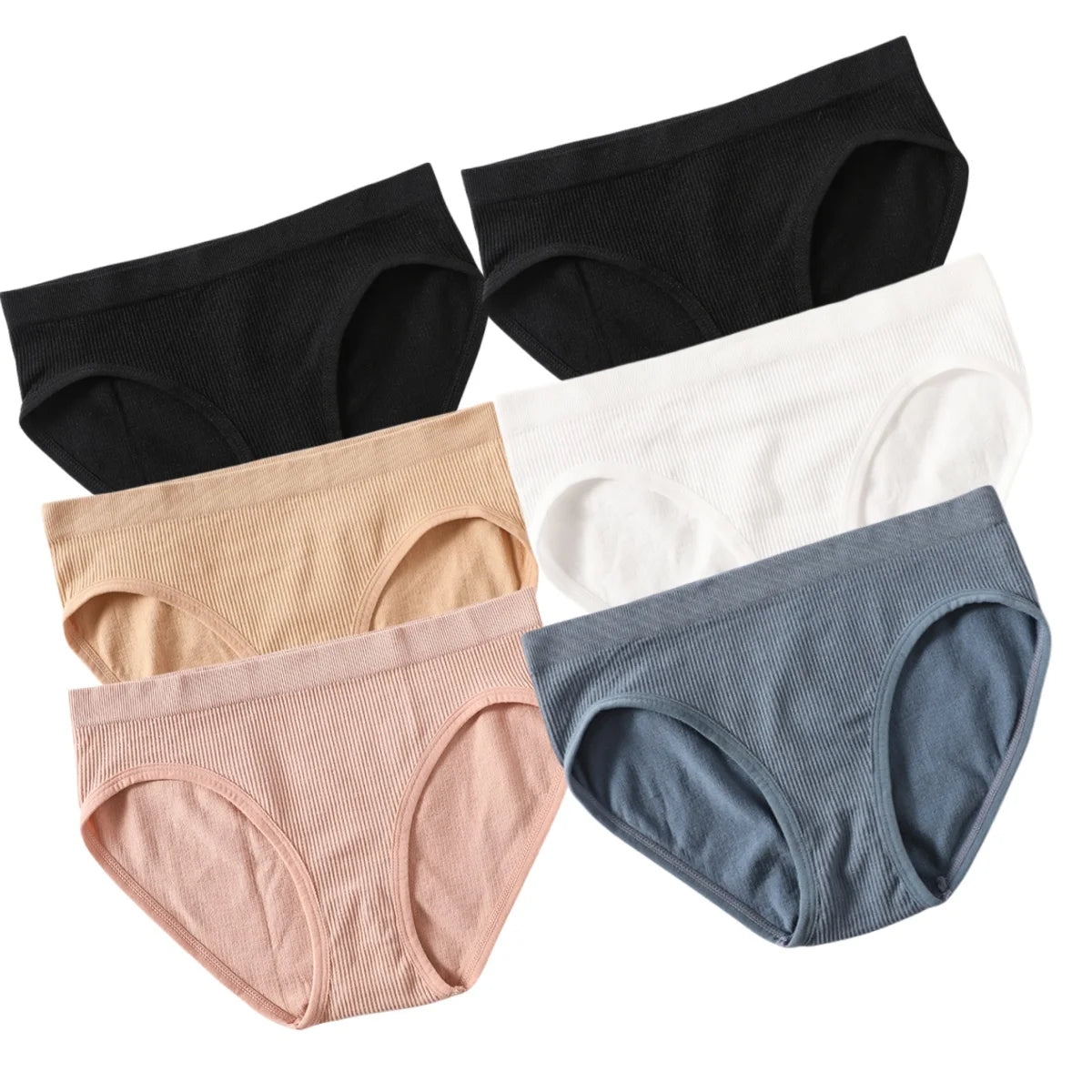 CowLost | product_id-6pcs-womens-seamless-low-rise-sports-briefs-soft-stretch-underwear |15