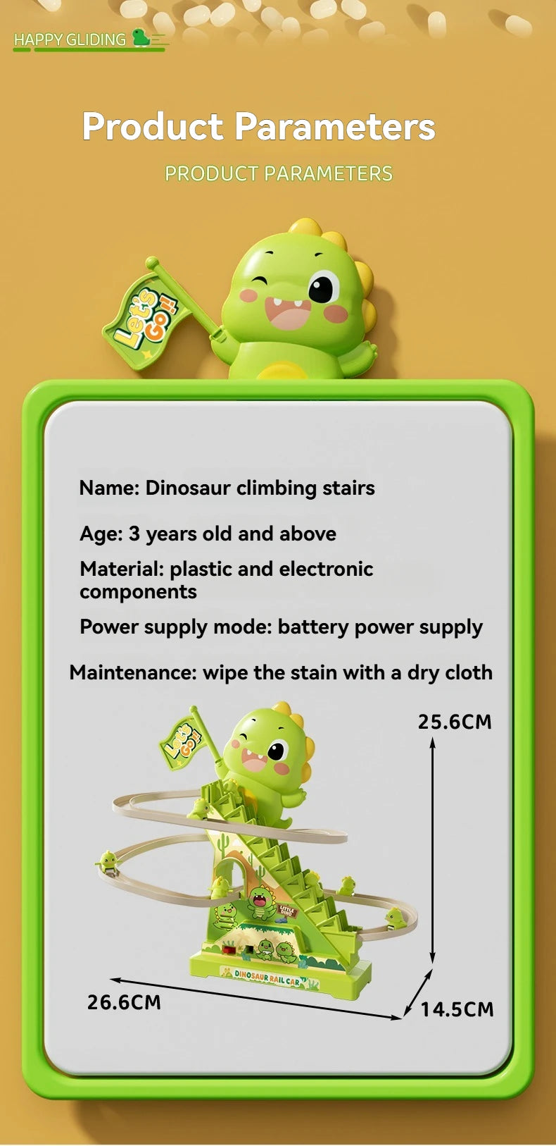CowLost | product_id-stair-climbing-dinosaur-roller-coaster-toy-with-flashing-lights-and-music-interactive-parent-child-toy |15