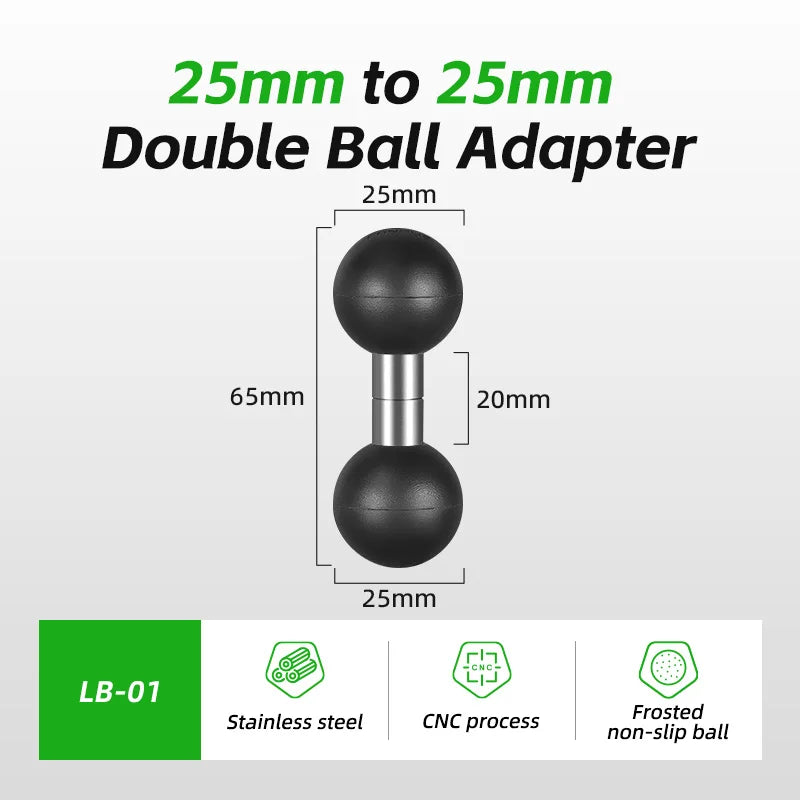 CowLost | product_id-fanaue-double-ball-mount-adapter-1-to-17mm-25mm-composite-extension-for-ram-mounts |12