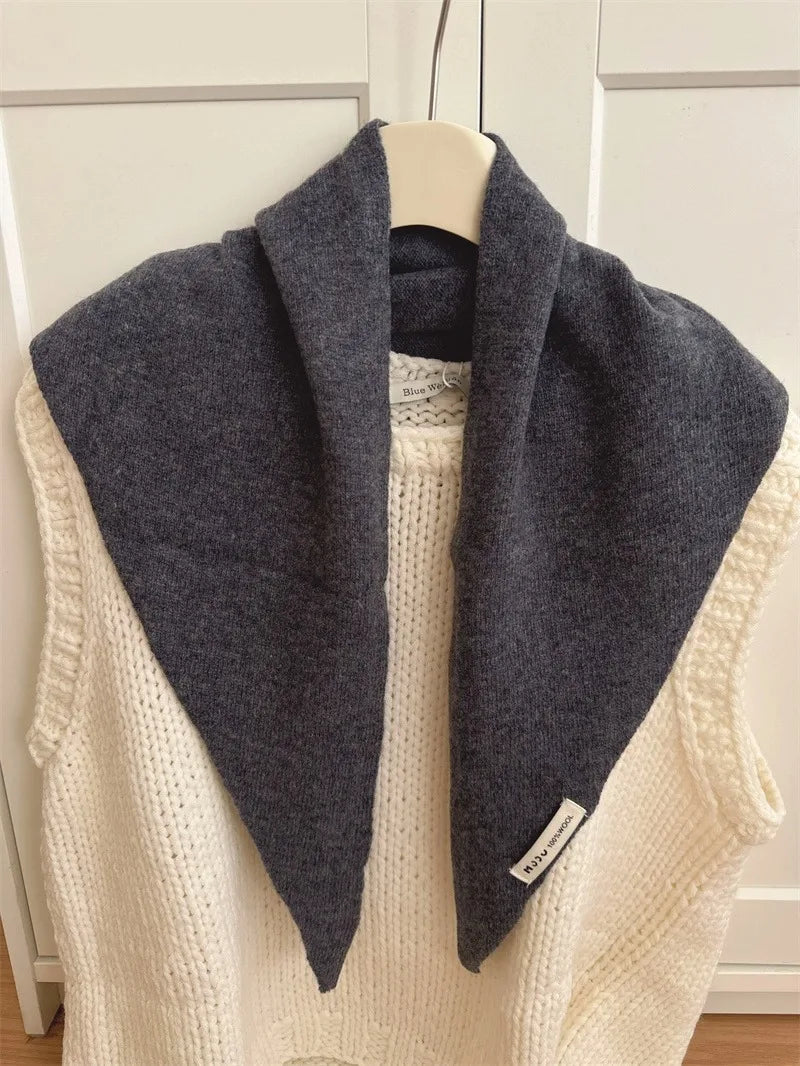 CowLost | british-korean-triangle-scarf-niche-wool-triangular |35
