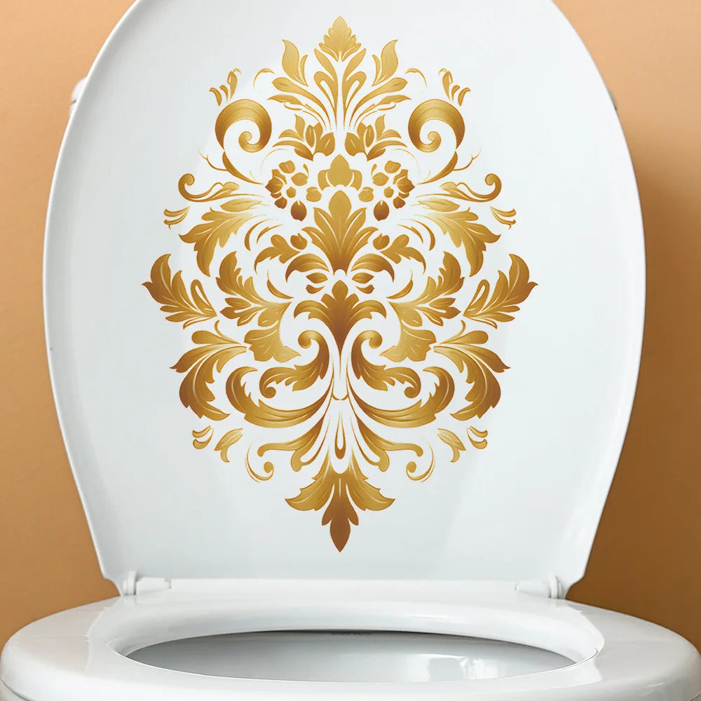 CowLost | golden-pattern-decorative-toilet-wall-sticker-for-bathroom |15