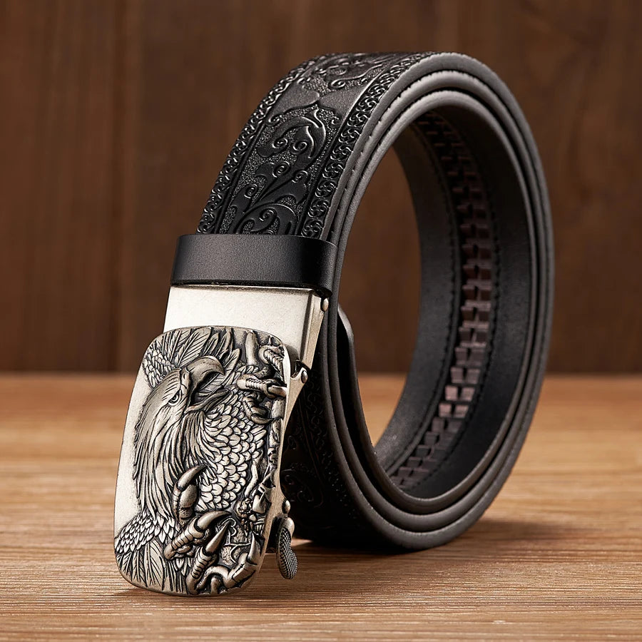 CowLost | 3-5cm-eagle-automatic-buckle-belt-emboss |13