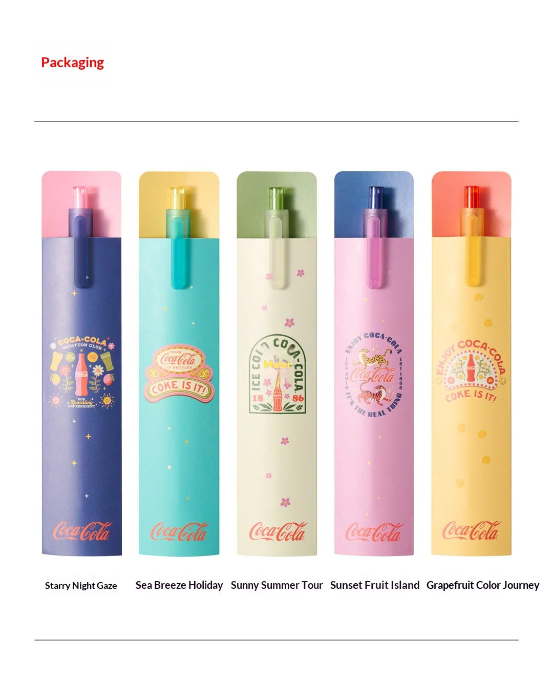 CowLost | product_id-5pcs-kaco-coca-cola-co-branded-gel-pens-0-5mm-quick-dry-ink-ergonomic-grip |16