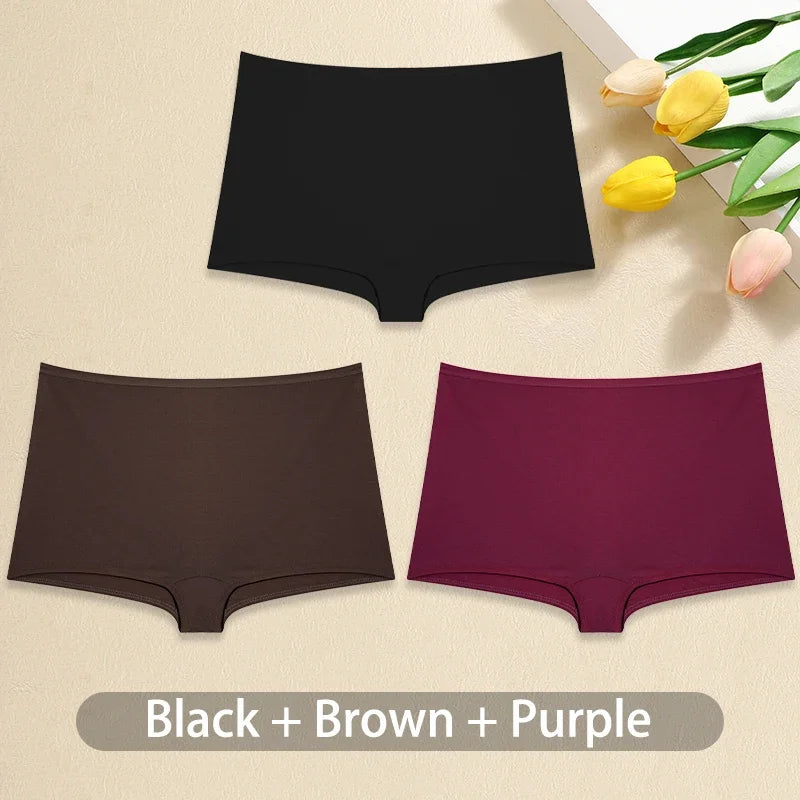 CowLost | activewear-pants-3pcs-women-cotton-low-rise-boyshort-panties-set-sexy-seamless |23