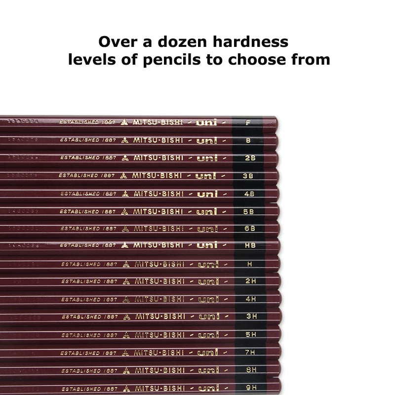 CowLost | product_id-12pcs-uni-mitsubishi-sketching-pencils-6b-9h-multi-hardness-wood-art-supplies |3