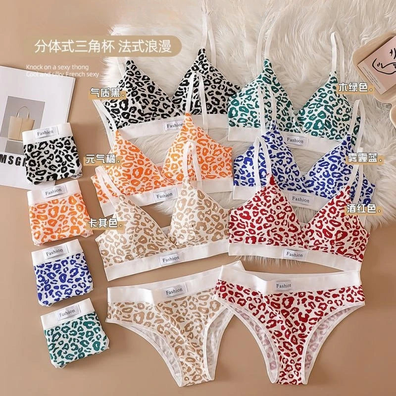 CowLost | product_id-women-s-cotton-push-up-v-neck-bra-low-waist-brief-set-leopard-print |7