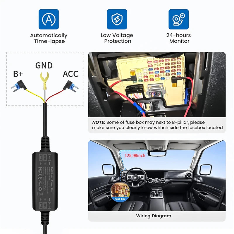 CowLost | product_id-24h-parking-monitoring-step-down-usb-type-c-adapter-for-dvr-dashcam |4