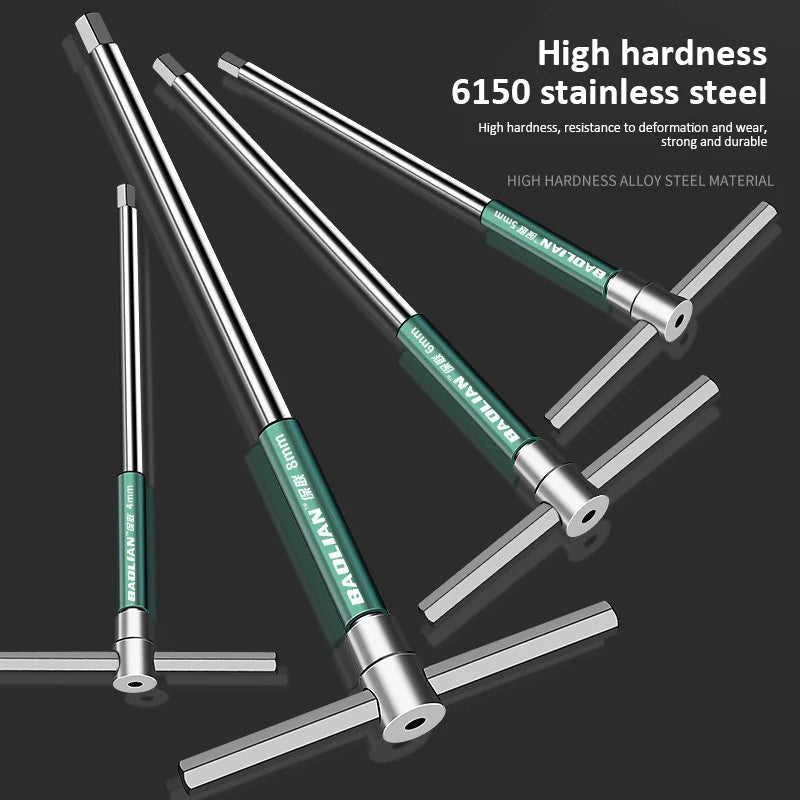 CowLost | t-bar-socket-wrench-2-10mm-adjustable-t-handle-speed-wrench-set-nut-spinner-hex-socket-t-shape-handle-wrench-2-way-drive-design |4