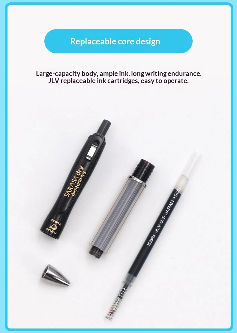 CowLost | product_id-zebra-jjz49-quick-dry-gel-pen-0-4-0-5mm-retractable-cushion-grip-transparent-design-for-exams-writing |12