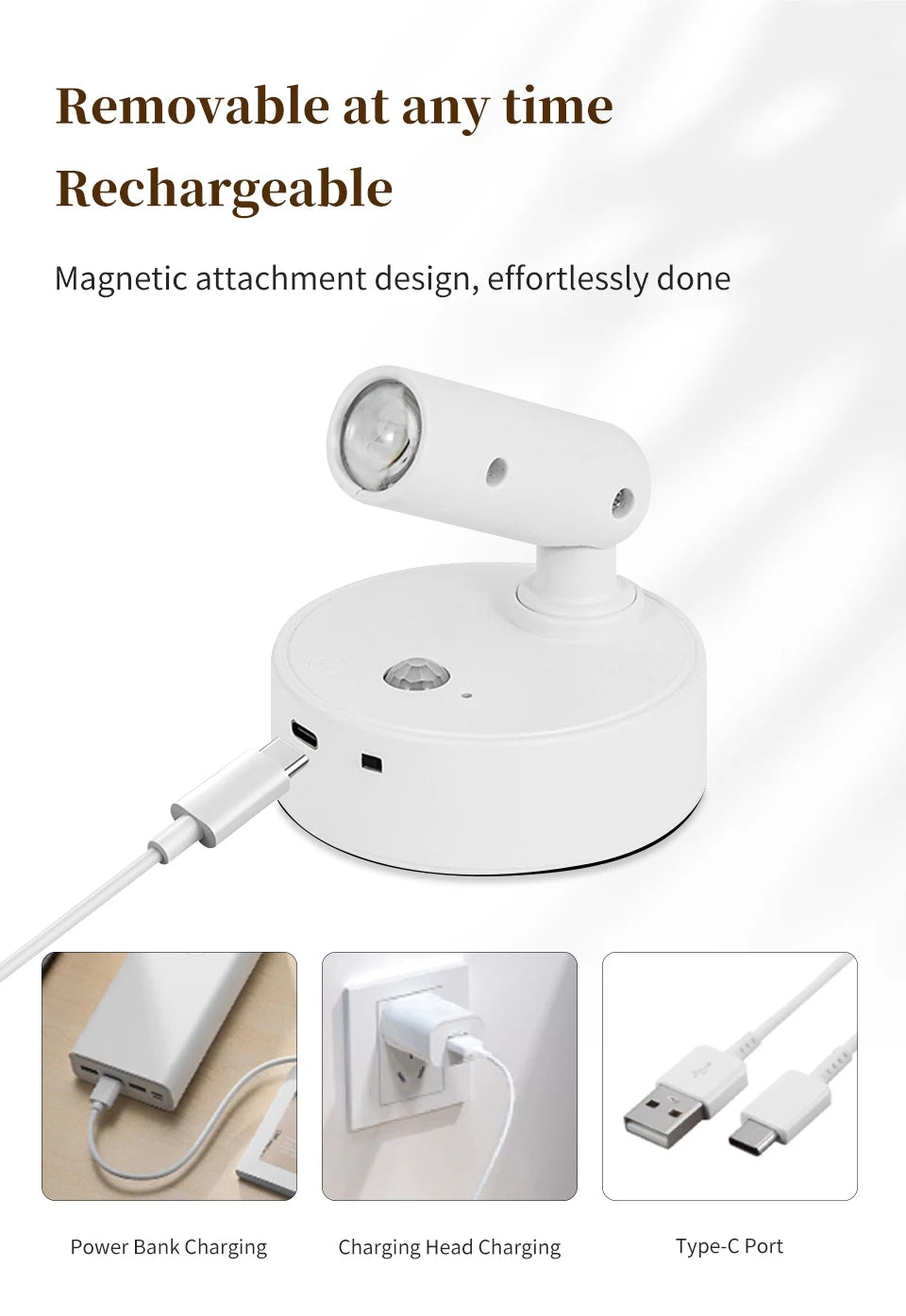 CowLost | product_id-magnetic-rotatable-touch-dimmable-rgb-3-color-led-spotlight-with-remote-usb-rechargeable-motion-sensor-wall-light |11