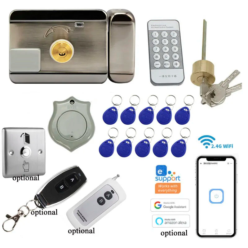 CowLost | locks-keys-product_id-12v-electric-access-control-lock-with-exit-button-and-wifi-smart-fail-secure-gate-lock |1