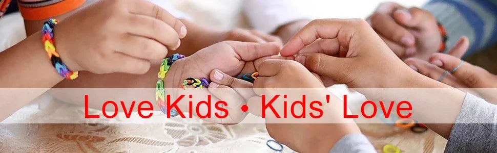 600pcs Colorful Rubber Loom Bands DIY Craft Kit Elastic Bracelet Set